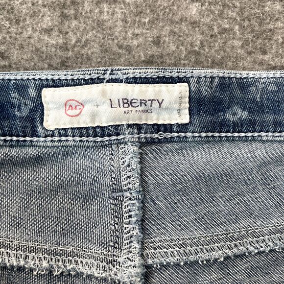 ADRIANO GOLDSCHMIED + LIBERTY ART FABRICS Floral Print Denim Blue Jeans Size 27R - Picture 5 of 16